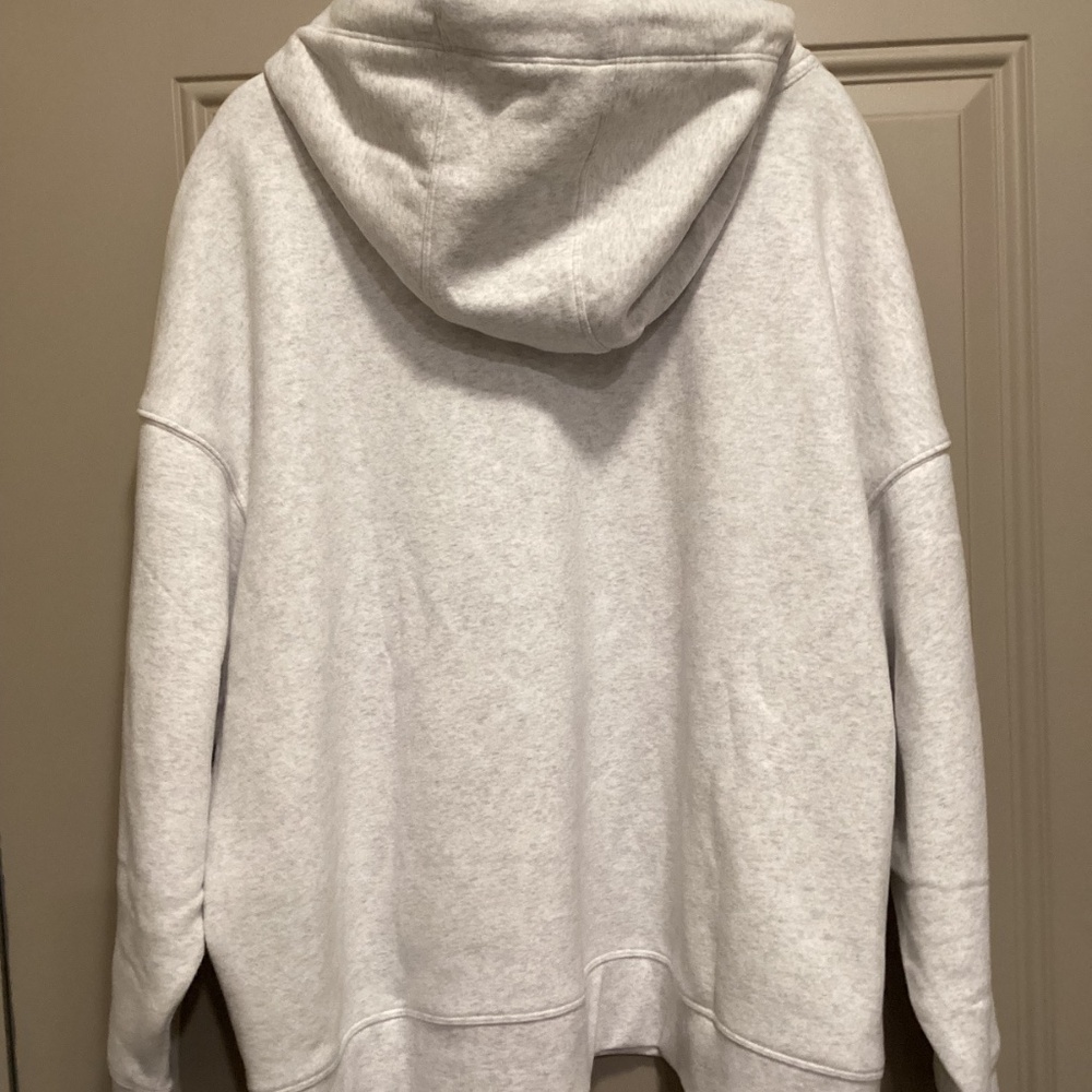 DKNY Sport Women’s Rhinestone Sequin Logo Hoodie Light Gray - Picture 12 of 14